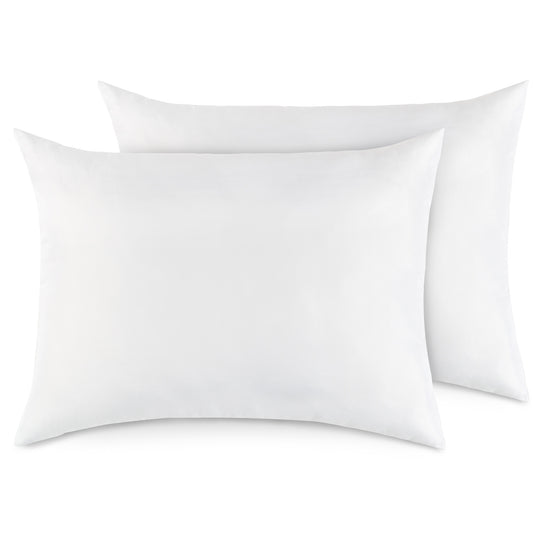 Woven 2 Piece Hotel Collection Bed Pillow, Queen Size. Designed for Back, Stomach or Side Sleepers, 18x24