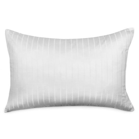 Woven 100% Cotton Hotel Collection Bed Pillow, Queen Size. Designed for Back, Stomach or Side Sleepers, 20x30, White