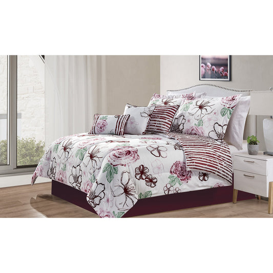 Comforter 7 Piece Set King Andrea - DecoElegance - Bedding Comforter Set