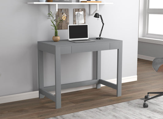 Computer Gaming Desk Light Grey 1 Compact Drawer - DecoElegance - Desk