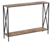 Console Sofa Table Brown Reclaimed Wood 1 Shelf Black Metal - DecoElegance - Sofa Console Table