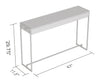 Console Sofa Table Dark Cement Black Metal - DecoElegance - Sofa Console Table