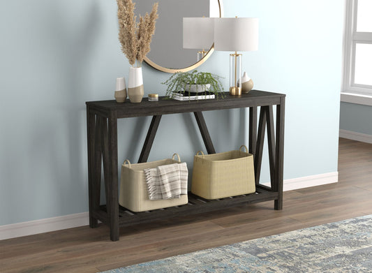 Console Sofa Table Dark Grey 1 Shelf - DecoElegance - Sofa Console Table