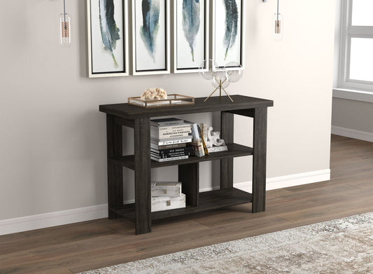 Console Sofa Table Dark Grey 3 Shelves - DecoElegance - Sofa Console Table