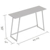 Console Sofa Table Dark Taupe 1 Shelf Black Metal Base - DecoElegance - Sofa Console Table