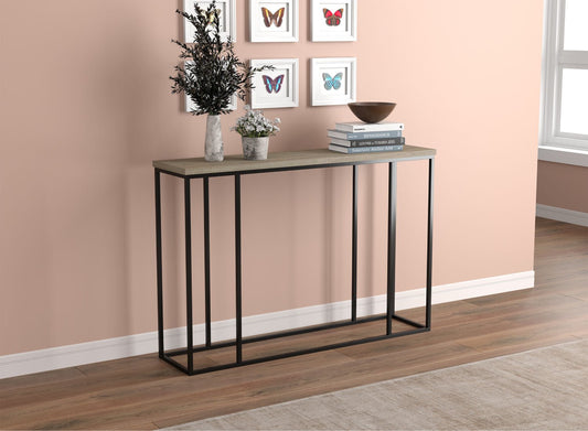 Console Sofa Table Dark Taupe Black Metal - DecoElegance - Sofa Console Table