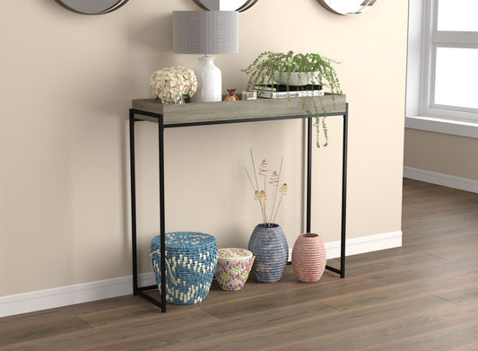 Console Sofa Table Dark Taupe Tray Top - DecoElegance - Sofa Console Table
