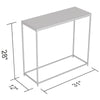 Console Sofa Table Glass Top Black Metal Base - DecoElegance - Sofa Console Table