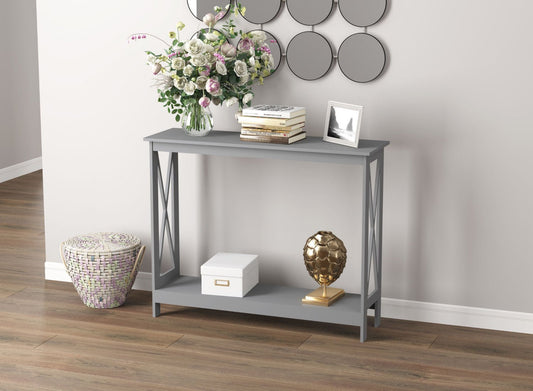 Console Sofa Table Light Grey 1 Shelf - DecoElegance - Sofa Console Table