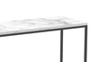 Console Sofa Table Marble Look Black Metal Base - DecoElegance - Sofa Console Table