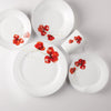 Dinnerware Set 12 Piece Round Rim Porcelain, Service for 4 - DecoElegance - Dinnerware Set