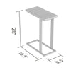 End Accent Table C-Shaped Taupe Black Metal - DecoElegance - End Accent Table