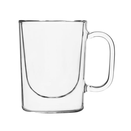 Insulated Double-Wall Glass Coffee Tea Hot or Cold Beverage Mug 2 Piece Set 120ml, Barista - DecoElegance - Coffee & Tea Cups