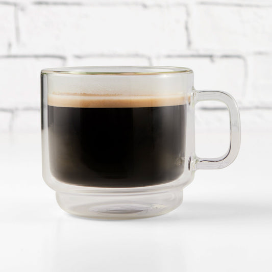 Insulated Double-Wall Glass Coffee Tea Hot or Cold Beverage Mug 2 Piece Set 350ml, Barista - DecoElegance - Coffee & Tea Cups