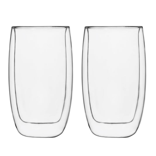 Insulated Double-Wall Glass Coffee Tea Hot or Cold Beverage Mug 4 Piece Set 380ml, Barista - DecoElegance - Coffee & Tea Cups