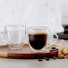 Insulated Double-Wall Glass Coffee Tea Hot or Cold Beverage Mug 4 Piece Set 75ml, Barista - DecoElegance - Coffee & Tea Cups