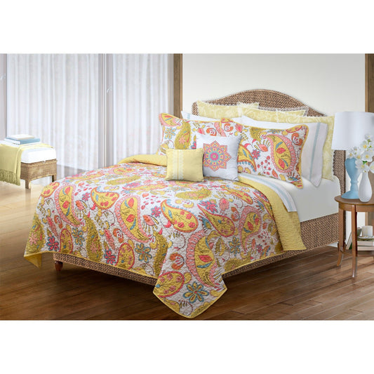 Quilt Bedding Set Woven 3 Piece Set Double/Queen Bliss - DecoElegance - Bedding Quilt Set