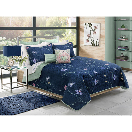 Quilt Bedding Set Woven 3 Piece Set Double/Queen Symphony - DecoElegance - Bedding Quilt Set