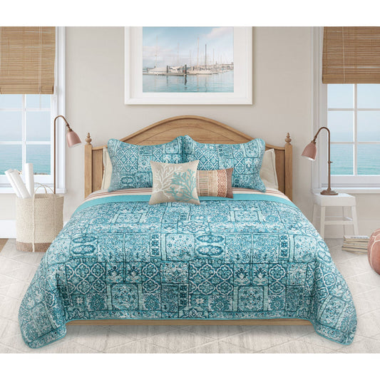 Quilt Bedding Set Woven 3 Piece Set King Lisbon - DecoElegance - Bedding Quilt Set