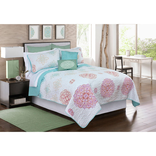 Quilt Bedding Set Woven 3 Piece Set King Macy - DecoElegance - Bedding Quilt Set