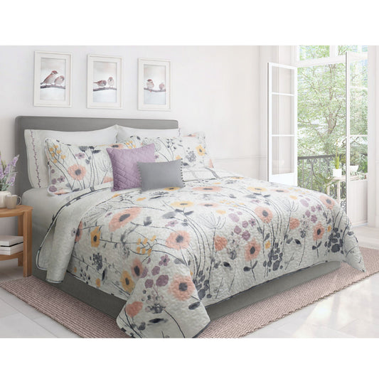 Quilt Bedding Set Woven 3 Piece Set King Mirabelle - DecoElegance - Bedding Quilt Set