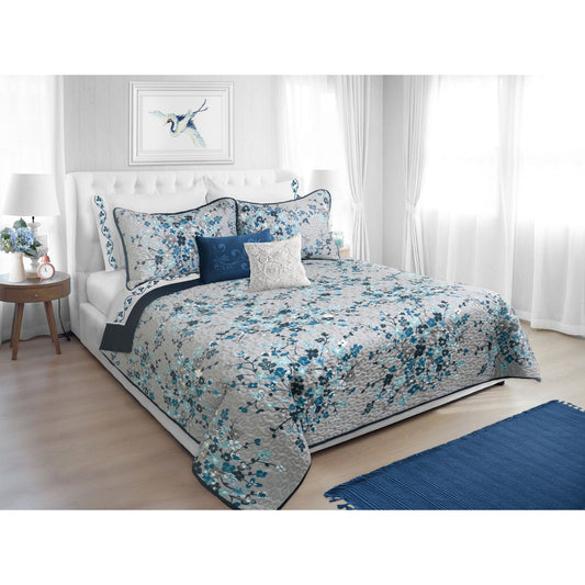 Quilt Bedding Set Woven 3 Piece Set King Willow - DecoElegance - Bedding Quilt Set