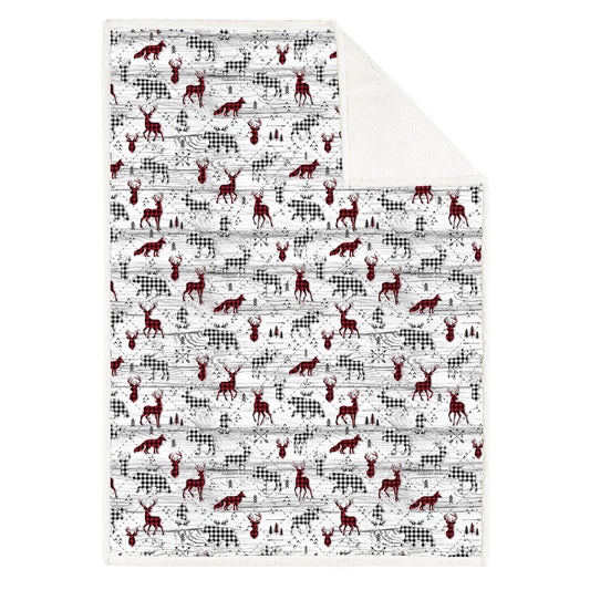 Super Soft Oversized Quilted Blanket Throw Home Decor Bedding 50X70 Buffalo Animal - DecoElegance - Blanket Throw Home Bedding