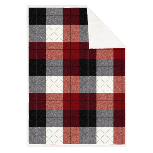 Super Soft Oversized Quilted Blanket Throw Home Decor Bedding 50X70 Winter Plaid - DecoElegance - Blanket Throw Home Bedding