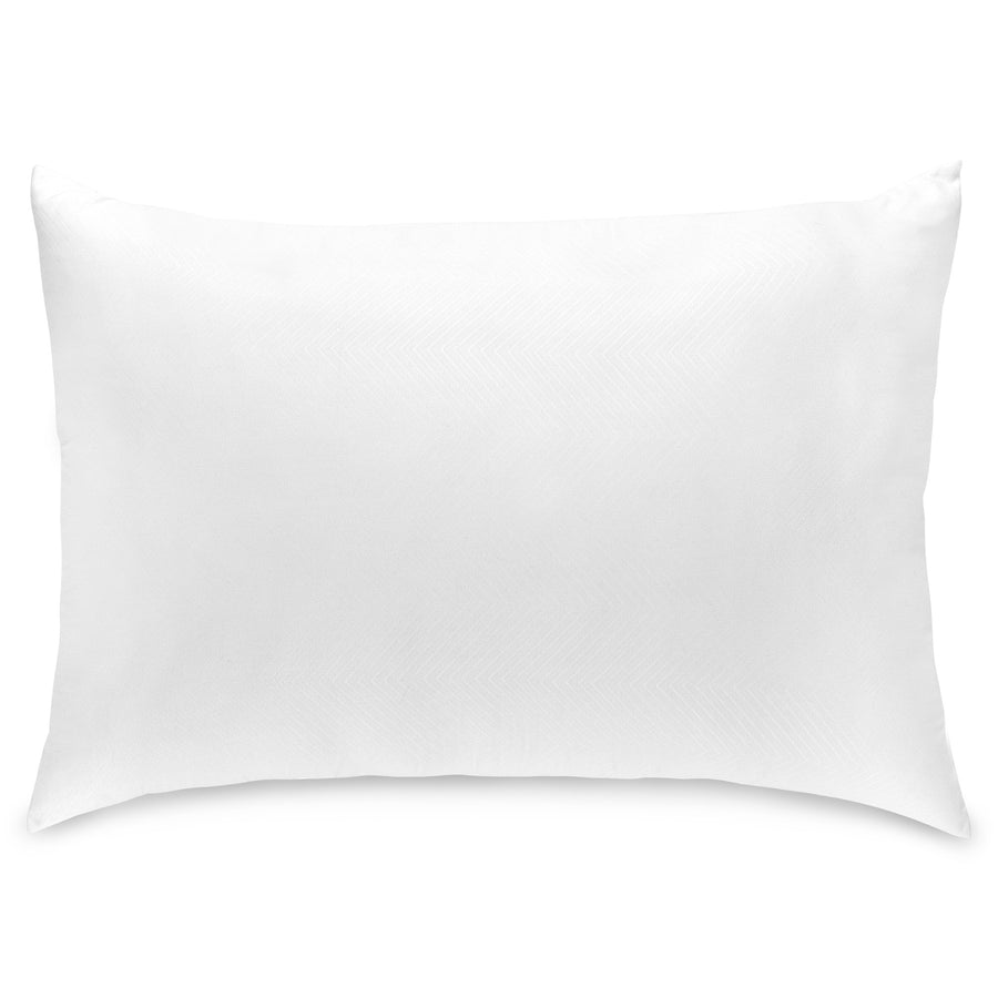 Embossed Hotel Collection Bed Pillow, Queen Size. Designed for Back, Stomach or Side Sleepers, 20x36, White