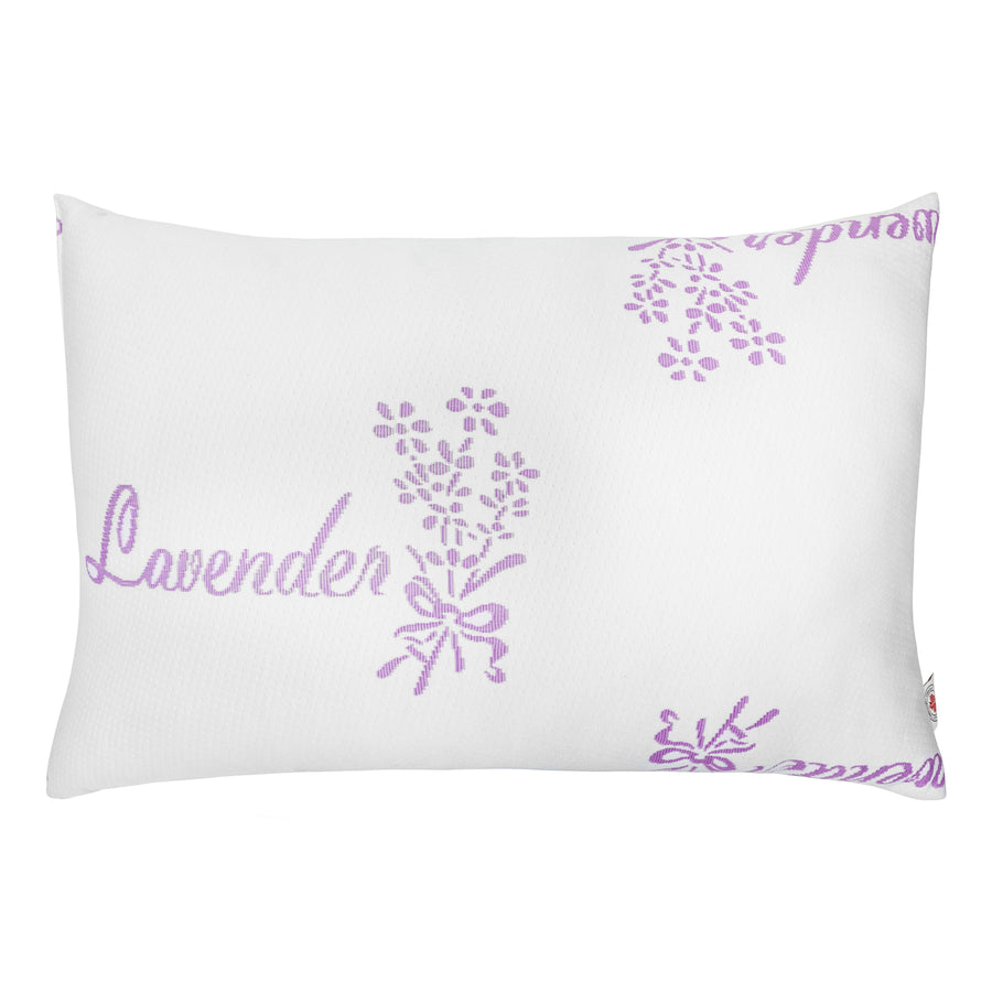 Knit Lavender Oil Infused Hotel Collection Bed Pillow, Queen Size. Designed for Back, Stomach or Side Sleepers, 20x30