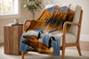 Couverture minky, bernaches du Canada, dans un décor