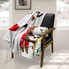 Christmas Throw Knit Ribbed Flannel 48X60 Reindeer Blanket