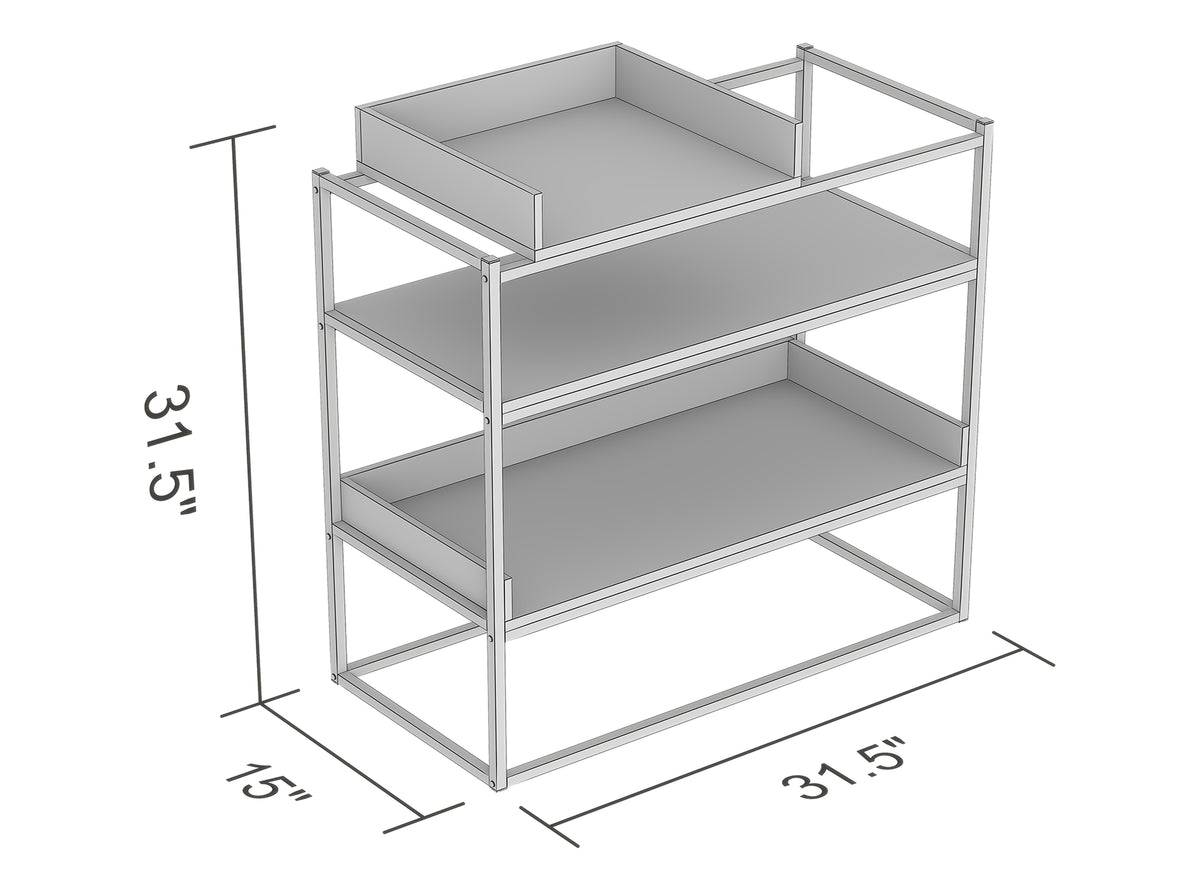 Console d'entrée à 3 niveaux, dimensions