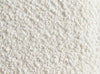 Queen bouclé upholstered bed frame in off-white, bedroom styling view 7