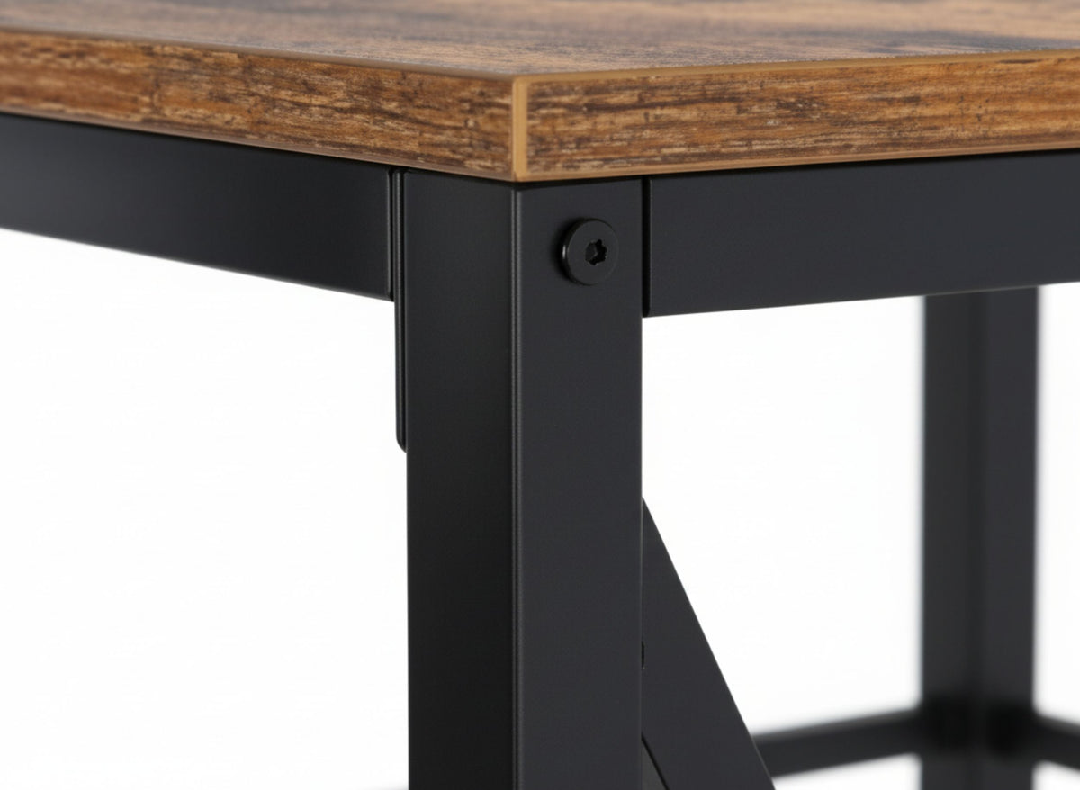 Table console avec prises et ports USB intégrés dans un décor