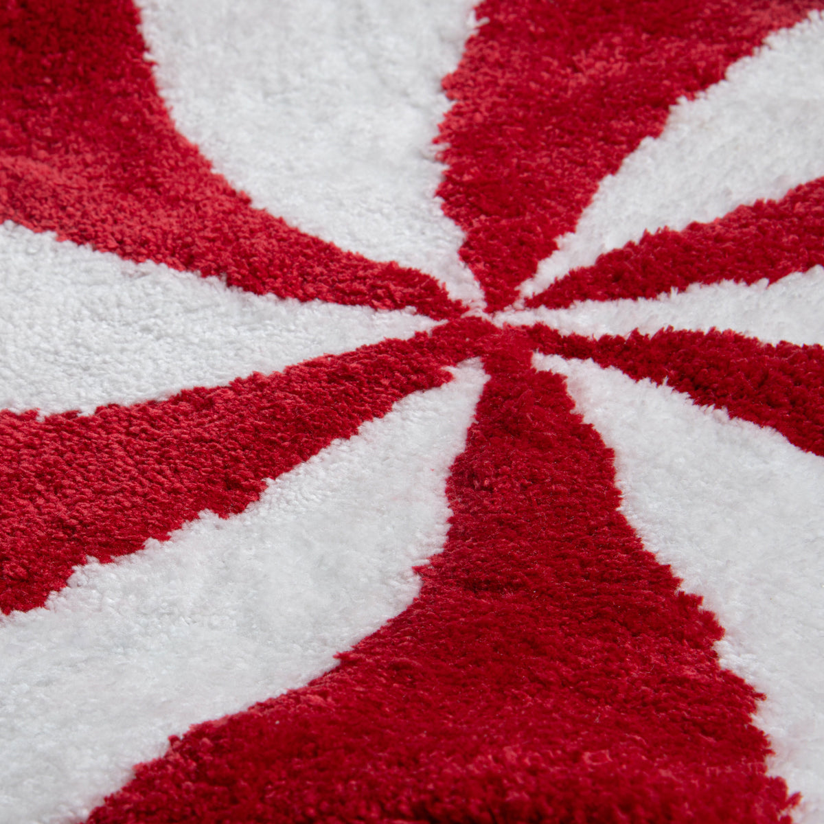 Tapis de bain de Noël en forme de bonbon à la menthe