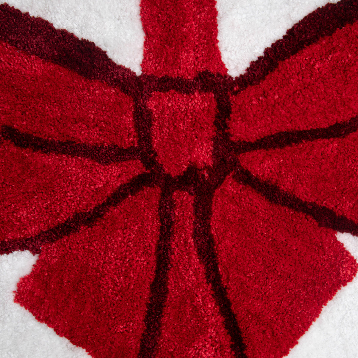 Tapis de bain de Noël cadeau à boucle rouge