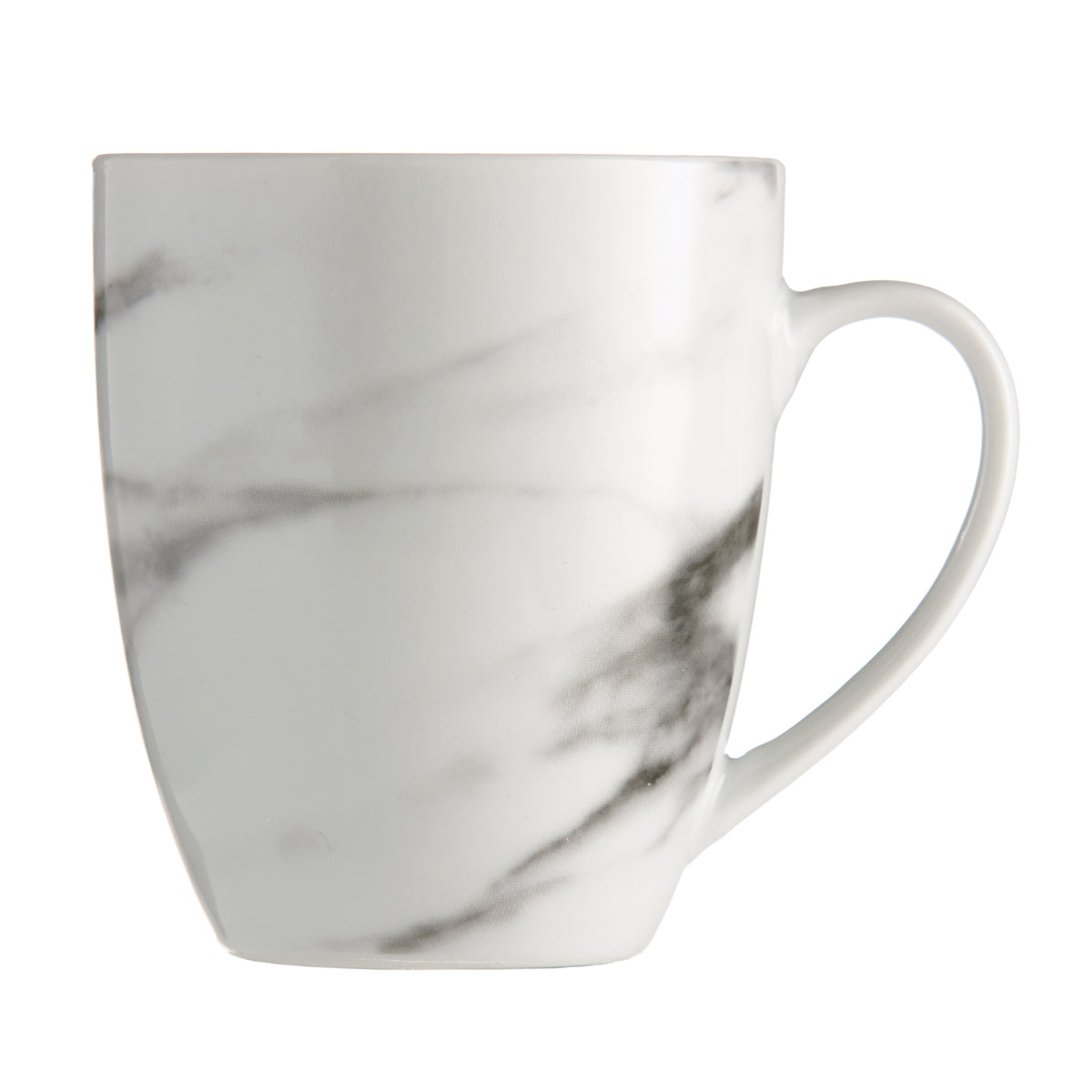 Dinnerware Set with Gold Flatware, Porcelain, 16-Piece Dinnerware, Grey Marble Look – view 6