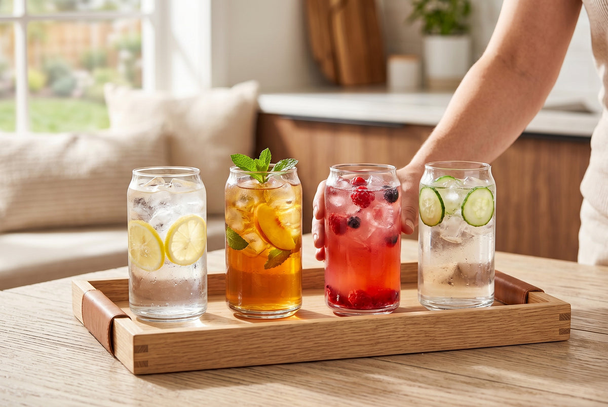 Verres en borosilicate dans un décor