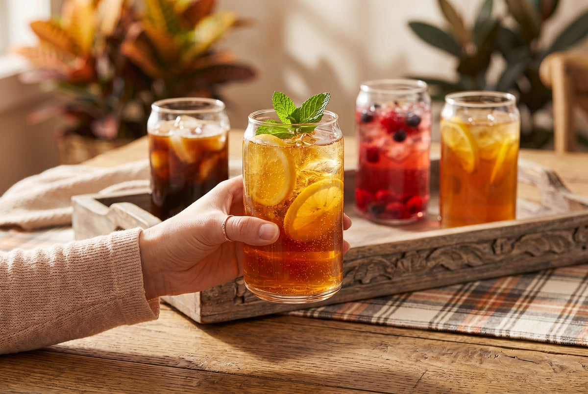 Verres en borosilicate dans un décor