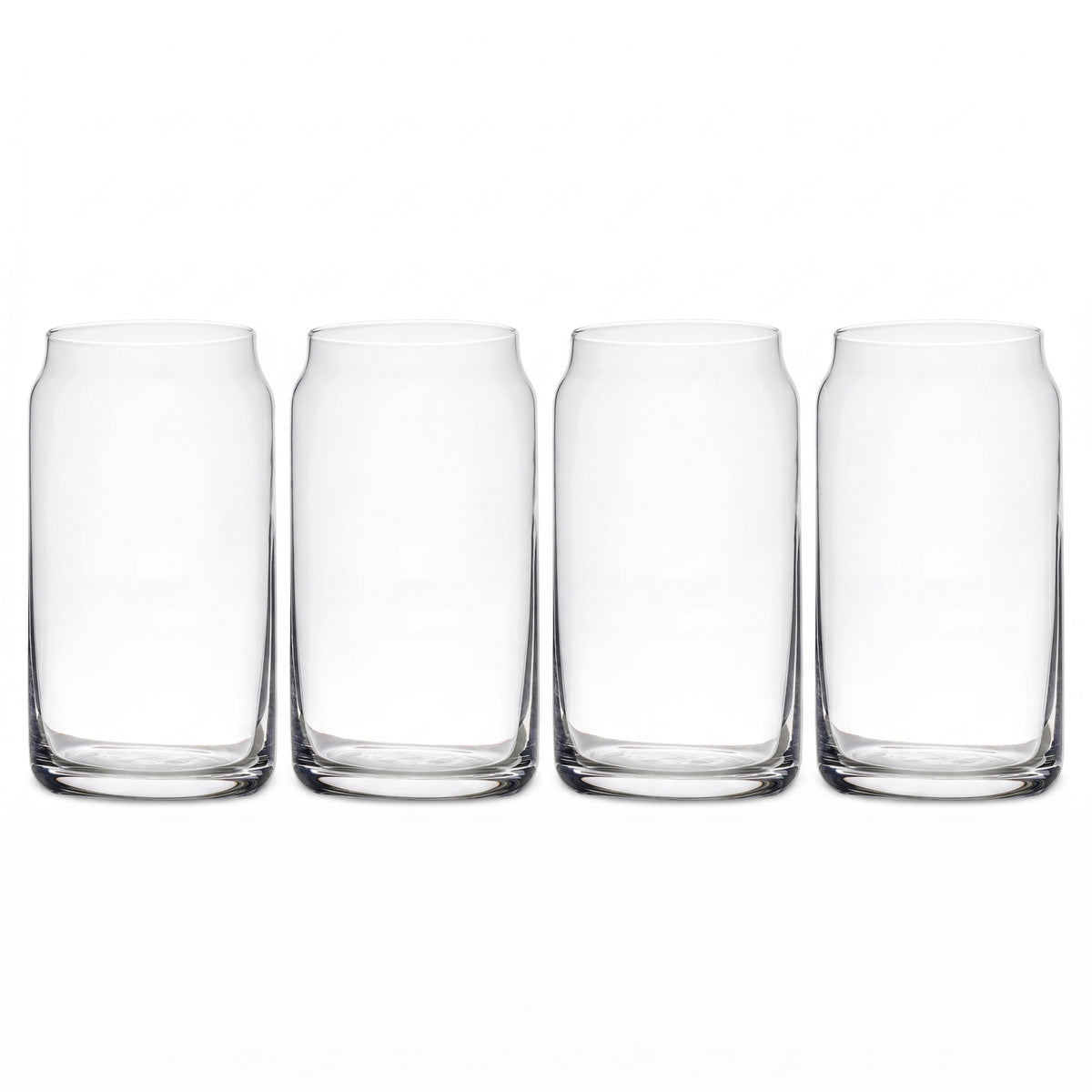 Verres en borosilicate, ensemble de 4, sur fond blanc