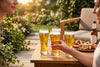 Pilsner Beer Glasses in a styled setting