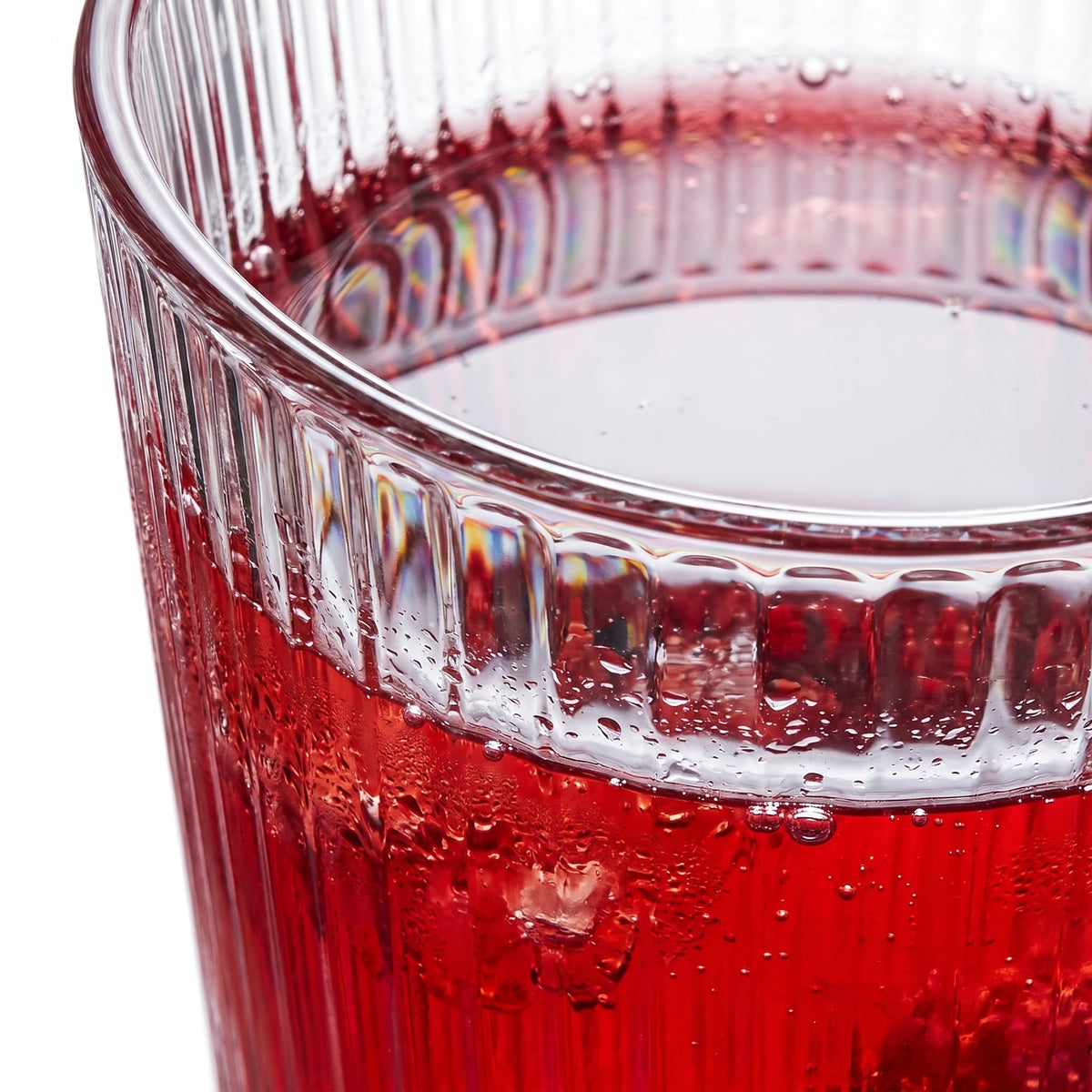 Ribbed Highball Glasses Leo in a styled setting