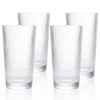 Ribbed Highball Glasses, set of 4, on white