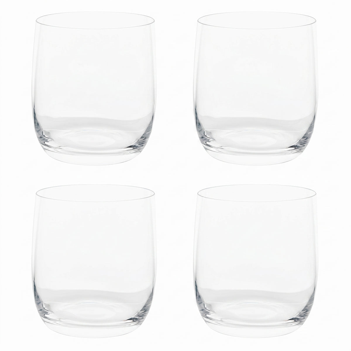 Whiskey Glasses, set of 4, on white