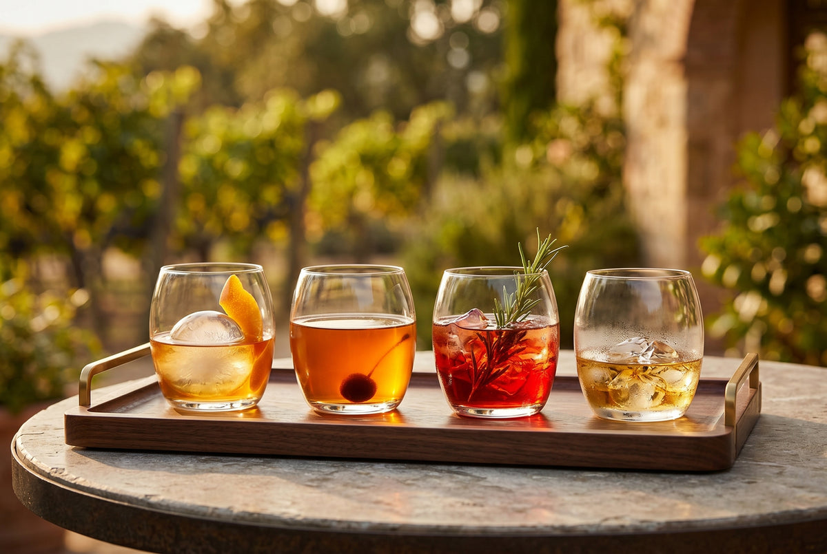 Whiskey Glasses, Set of 4, 480 ml (16.2 oz) Old Fashioned Rocks Glasses, lifestyle