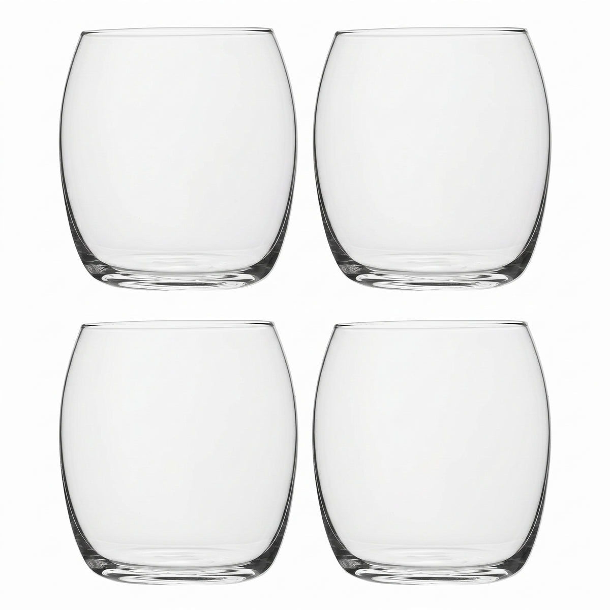 Whiskey Glasses, set of 4, on white