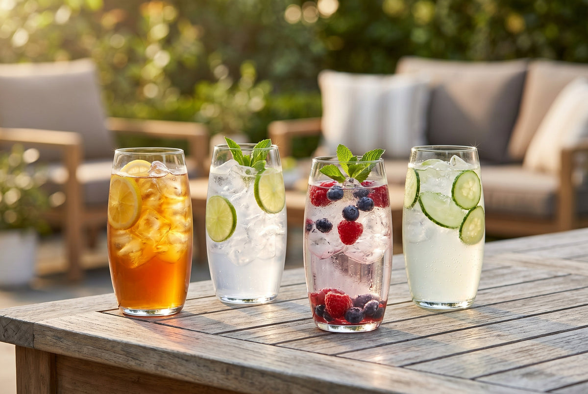 Verres highball dans un décor