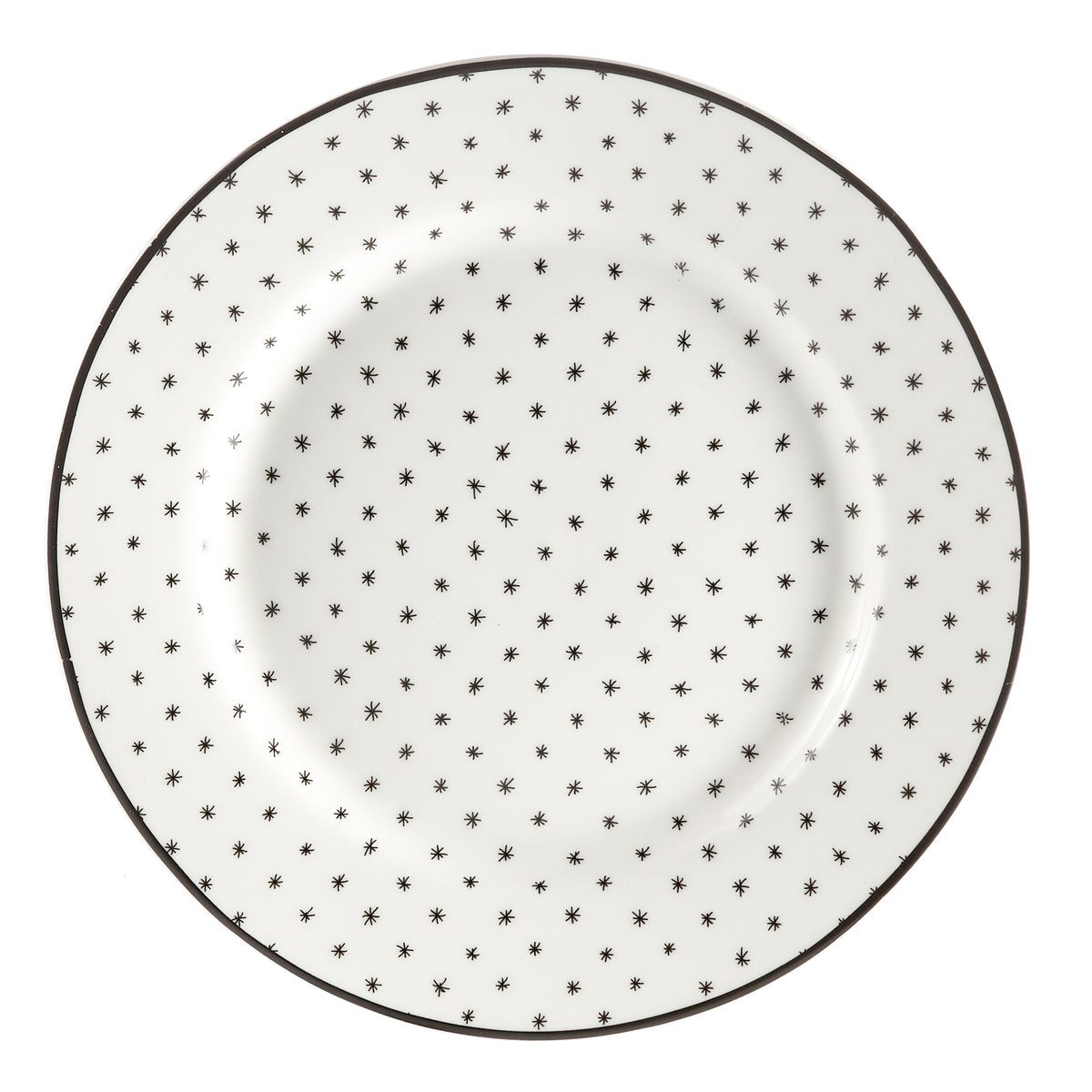 Dinnerware Set with Black Flatware, Porcelain, 12-Piece Dinnerware, Black and White Patterns – view 5