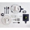Dinnerware Set with Black Flatware, Porcelain, 12-Piece Dinnerware, Black and White Patterns – view 9